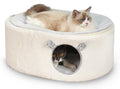 Cat Bed for Indoor Cats, Fluffy Large Enclosed Cat House Cave Pet Bed Hammock by Zoratoo