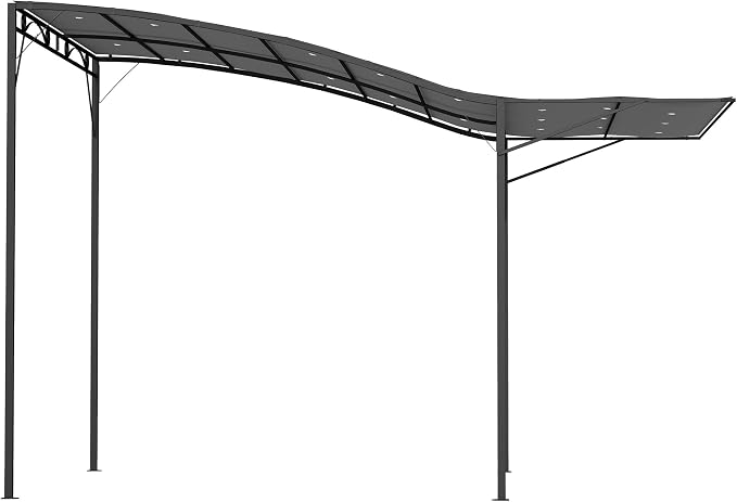 Outsunny 10' x 8' Outdoor Pergola and Patio Gazebo, Extendable Side Awning by Outsunny
