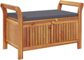 vidaXL Garden Storage Bench, Solid Acacia Wood, Classic Outdoor Design by vidaXL