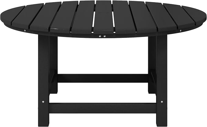WestinTrends Malibu Low Outdoor HDPE Round Patio Coffee Table - Image 3