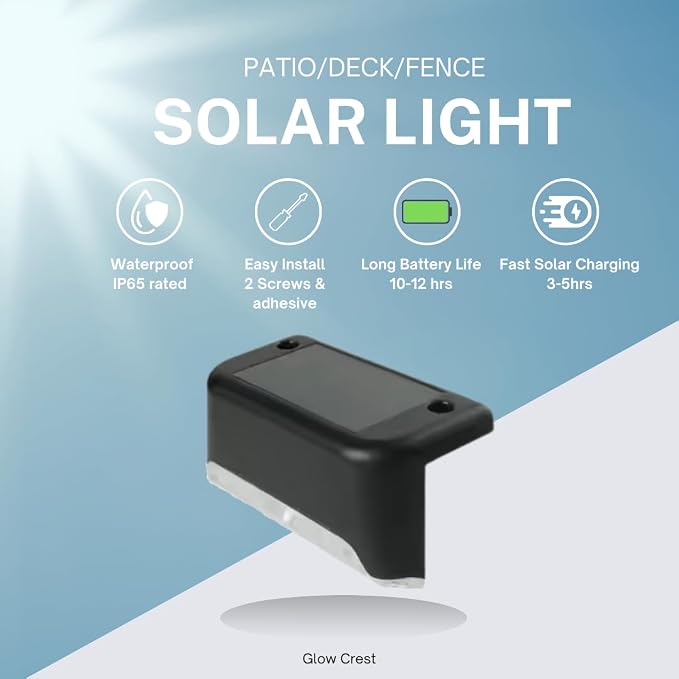 16-Pack Solar Deck Lights, Outdoor Waterproof LED Lights - Image 5