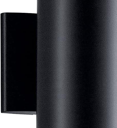 Kichler Cylinders 12" Outdoor Wall Sconce in Black, 2-Light Exterior Wall Light - Image 10