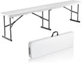 VEVOR Plastic Folding Bench, 6ft Portable Folding Bench, Smooth High Density by VEVOR