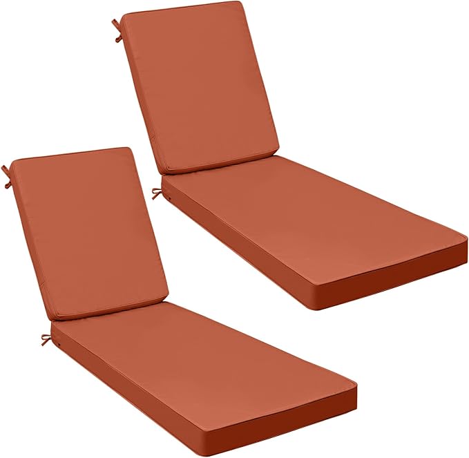 AAAAAcessories Outdoor Chaise Lounge Cushions, Fade-Resistant, Waterproof Patio by AAAAAcessories
