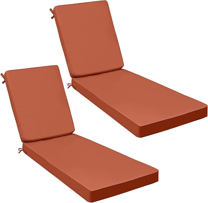 AAAAAcessories Outdoor Chaise Lounge Cushions, Fade-Resistant, Waterproof Patio by AAAAAcessories
