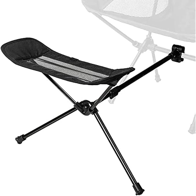Universal Camping Chair Foot Rest Ottoman Folding Attachable Leg Rest Recliner - Image 2