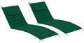Sundale Outdoor Olefin Quilted Lounge Cushion Set of 2, Patio Foldable Chaise by SundaleOutdoor
