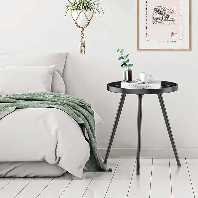 SYQ Round Metal Side Table Small End Table - Image 2