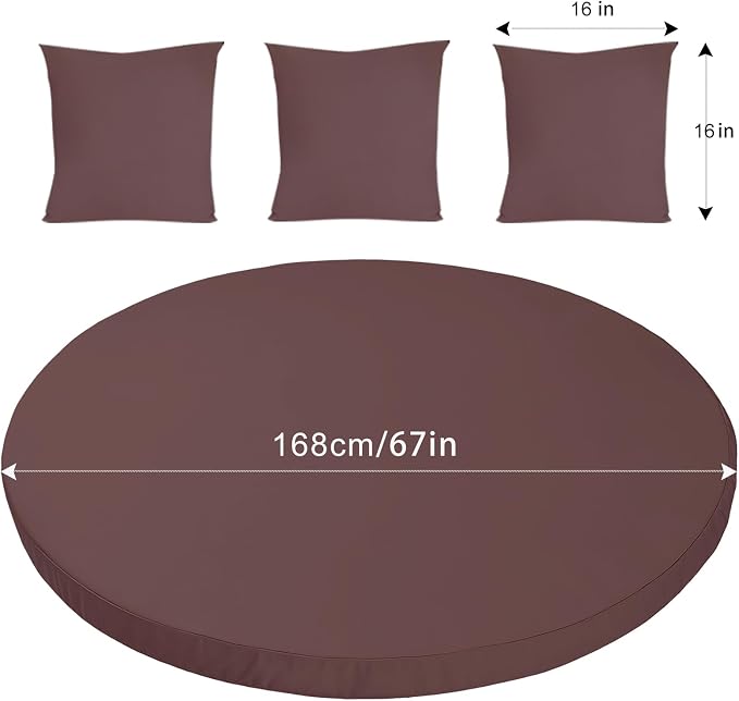 MICTONY Outdoor Daybed Cushion Cover, Sun Bed Cushion Cover, Outdoor Round Bed - Image 2