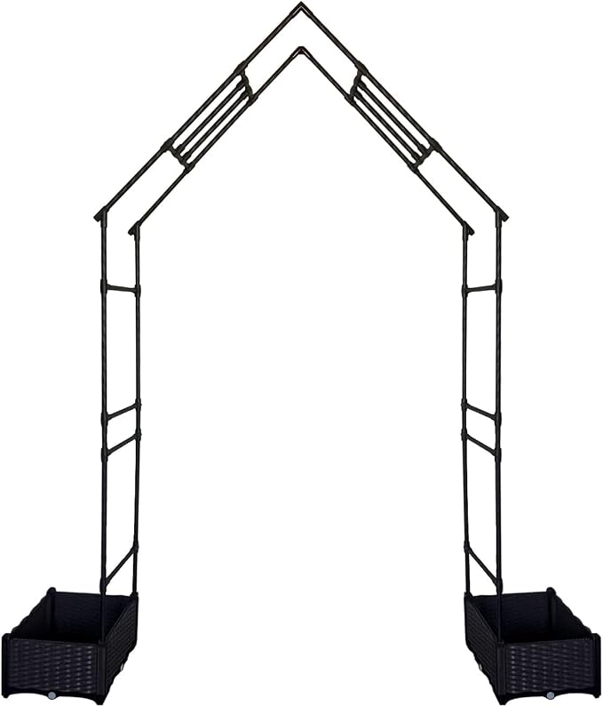 94" Tall Metal Garden Arbor by GAOMON