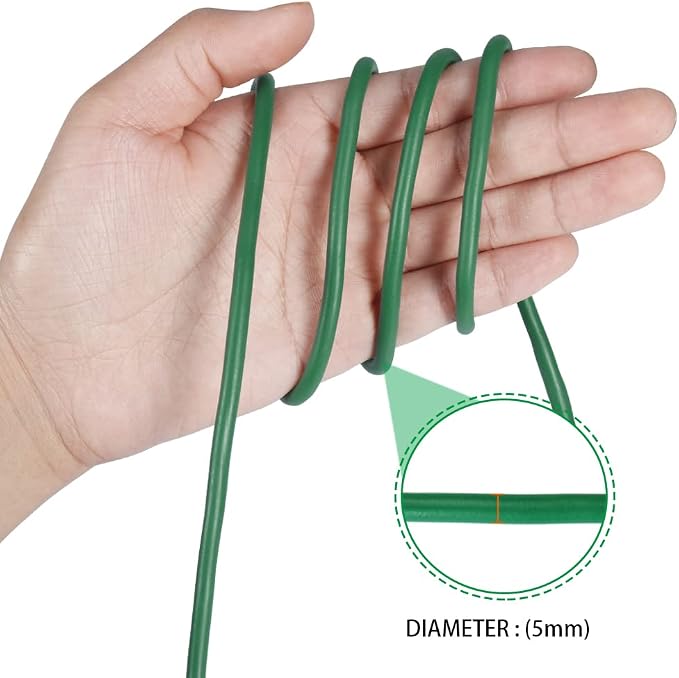 Tenn Well Green Plant Ties, 32 Feet 5mm Soft Garden Wire Ties - Image 2