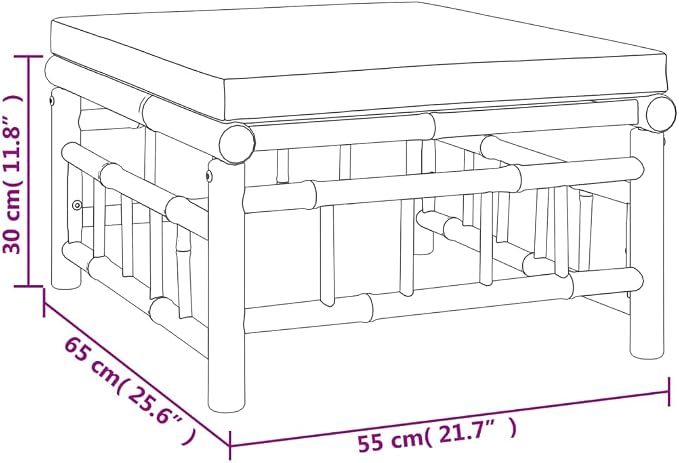 Patio Footstool Patio daybed, Small Balcony Furniture, Outdoor Balcony Furniture - Image 6