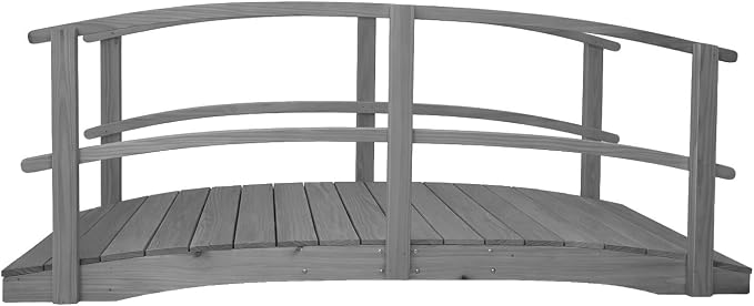 10 FT Grey Amish Made Garden Bridge by Unknown