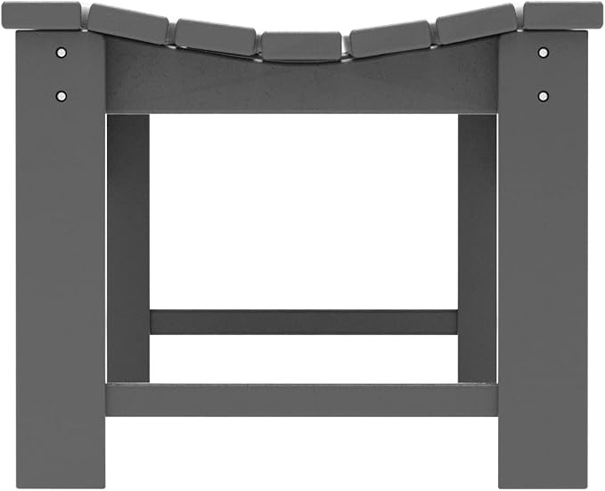 WO Home Furniture Outdoor 46" Backless HDPE Adirondack Bench, Poly Lumber Seat - Image 7