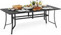 Tangkula 76" x 36" Metal Patio Dining Table by TANGKULA