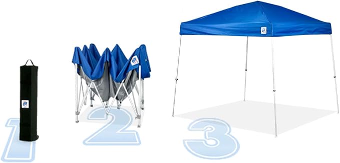 E-Z UP Sierra II Instant Pop Up Outdoor Canopy 10' x 10', Roller Bag and 4 - Image 2