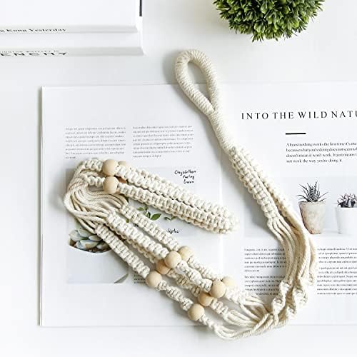 32inch Macrame Plant Holder, Indoor Hanging Planters - Image 2