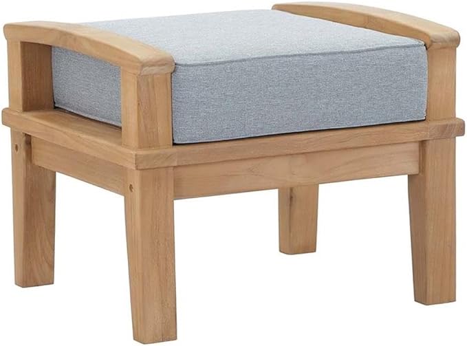 Modway EEI-1152-NAT-GRY-SET Marina Premium Grade A Teak Wood Outdoor Patio by Modway