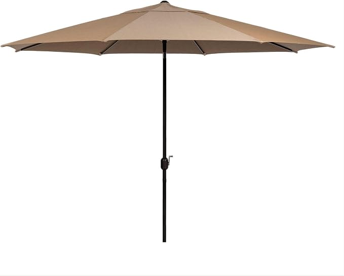 Hanover Montclair 11' Market Outdoor Umbrella, All-Weather, Crank Lever - Image 6