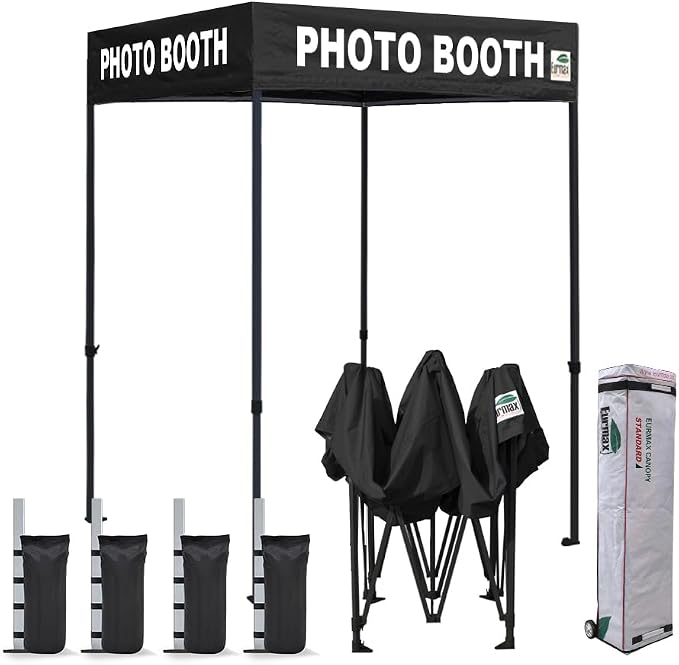 Eurmax USA Printed 5x5 Flat Top Pop Up Canopy Tent Commercial Instant Canopies by Eurmax