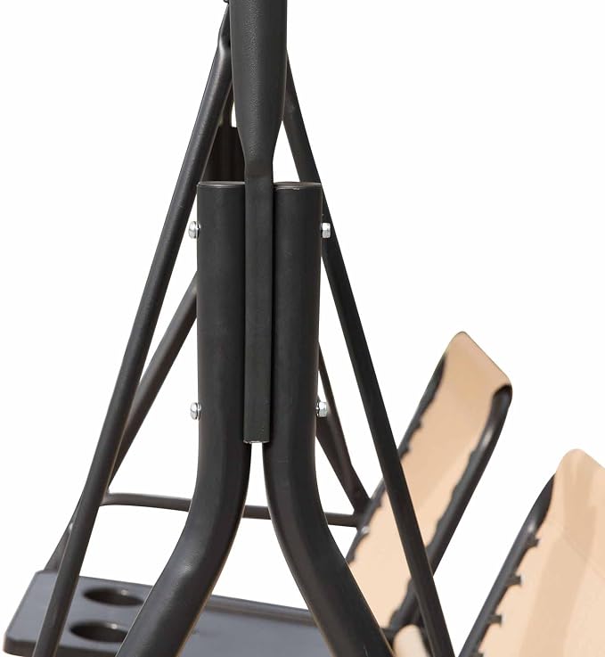 Outsunny 2-Seat Patio Swing Chair, Outdoor Canopy Swing Glider - Image 8