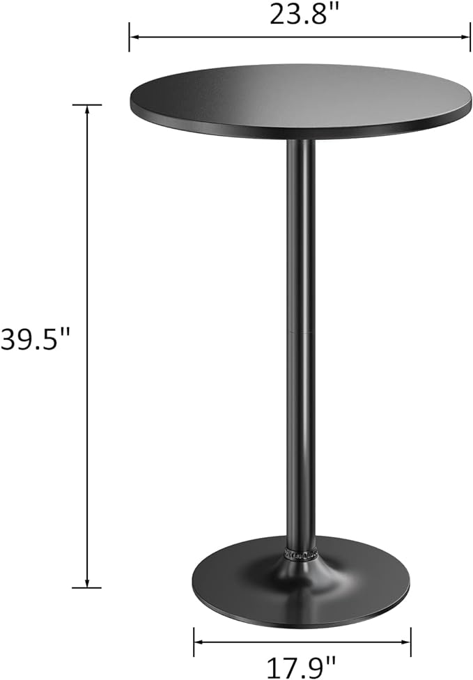 Furmax Bistro Pub Table Round Bar Height Cocktail Table - Image 3