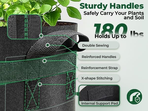 T4U 25 Gallon Grow Bags, Upgrade Grow Bags - Image 4