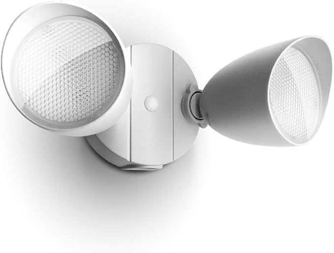 LUTEC 6222W-D2D 3500 Lumen 32 Watt Dusk to Dawn Dual-Head Flood Light Outdoor by LUTEC
