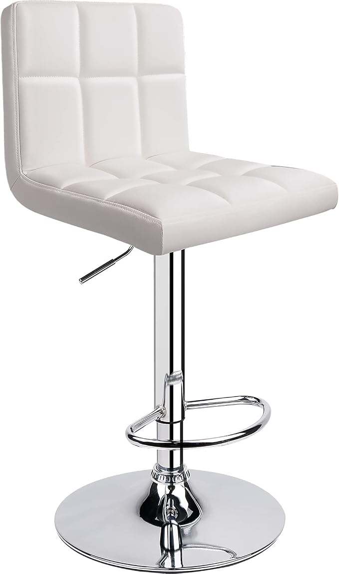 Leopard Bar Stools, Modern PU Leather Adjustable Swivel Bar Stool by LEOPARDPRODUCTS