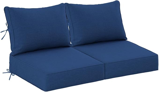 Sundale Outdoor Olefin Deep Seat Cushion Set of 2, Patio Chair Cushion and by SundaleOutdoor