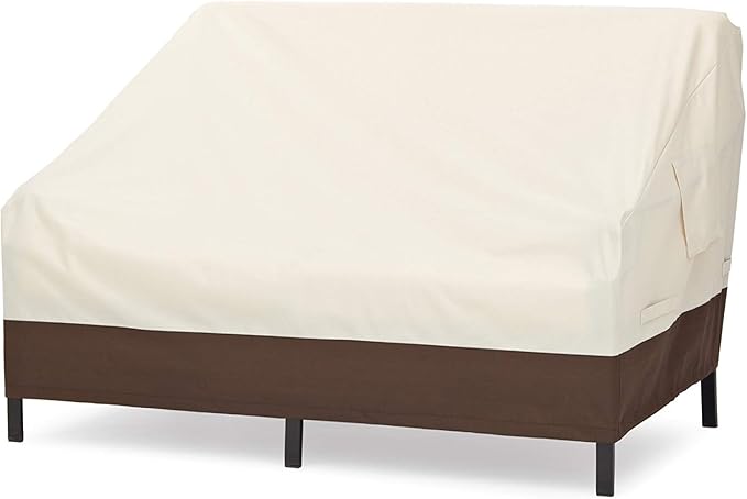 Amazon Basics 2-Seater Deep Lounge Sofa, Outdoor Couch and Patio Furniture Cover by AmazonBasics