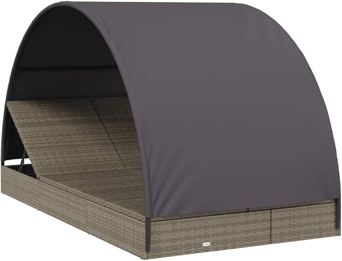 vidaXL 2-Person Sunbed with Roof - Image 8