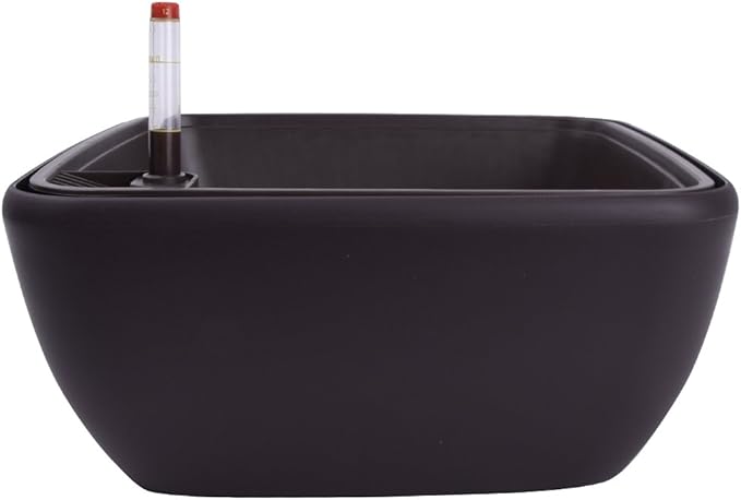 Vencer 10.8 Inch Plastic Square Self Watering Planter, Water Indicator by Vencer