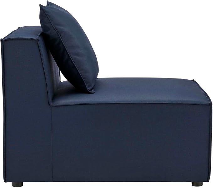 Modway EEI-4209-NAV Saybrook Patio Armless Chair in Navy Blue - Image 4