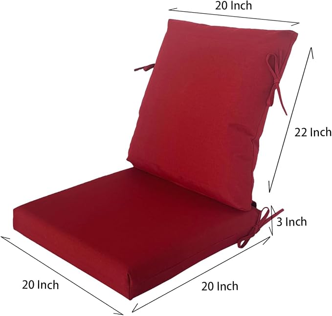 Goodgoods 20"x42" Outdoor Dining Chair Cushion Set of 1 Patio Furniture Cushion - Image 2