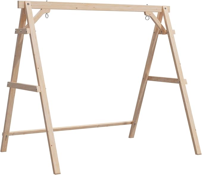 VINGLI 5FT Wooden Swing Frame, 660 LBS Heavy Duty A-Frame Porch Swing Stand by VINGLI