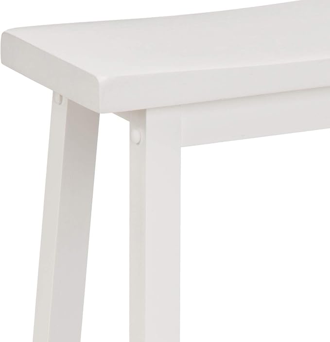 Amazon Basics Solid Wood Saddle-Seat Counter Height Bar Stools - Image 7
