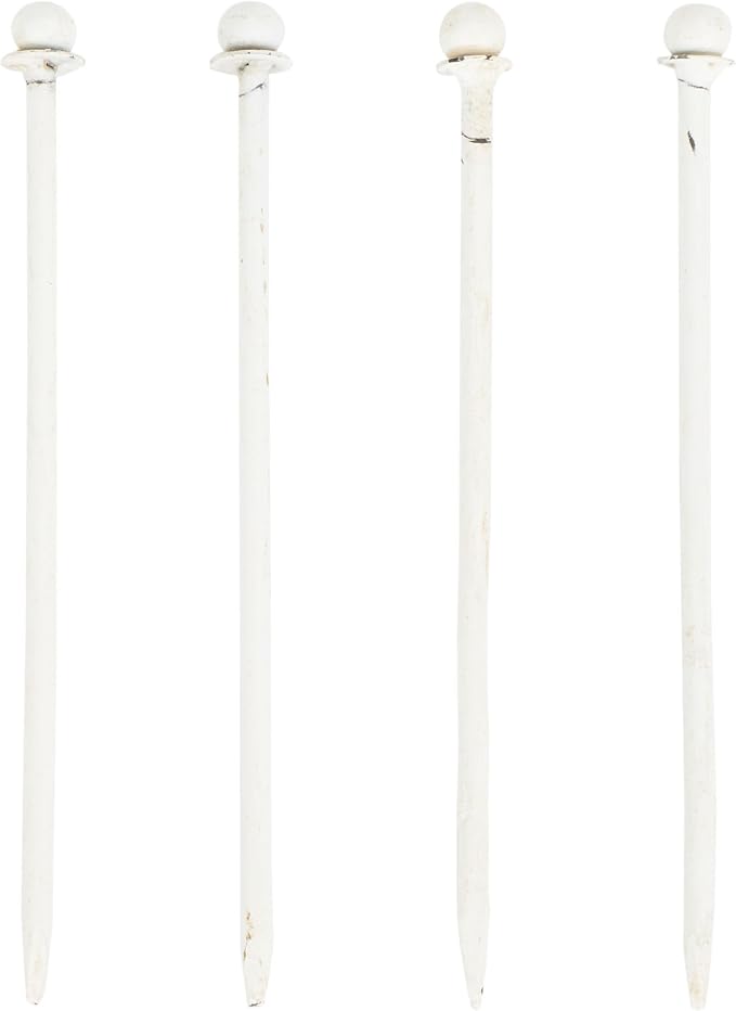 SAFAVIEH Outdoor Collection Mizell Antique White Lattice Wrought Iron Moon - Image 6