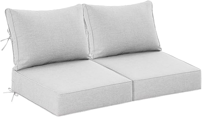 Sundale Outdoor Olefin Deep Seat Cushion Set of 2, Patio Chair Cushion and by SundaleOutdoor