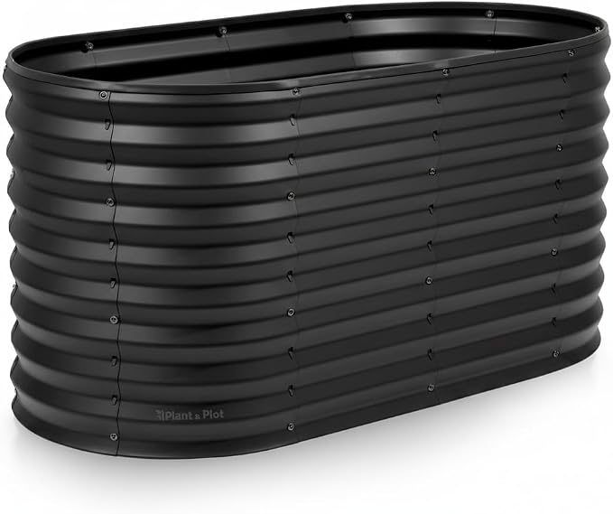 Plant & Plot Galvanized Raised Garden Beds Outdoor // 4×2×2 ft Planter Raised by PlantPlot