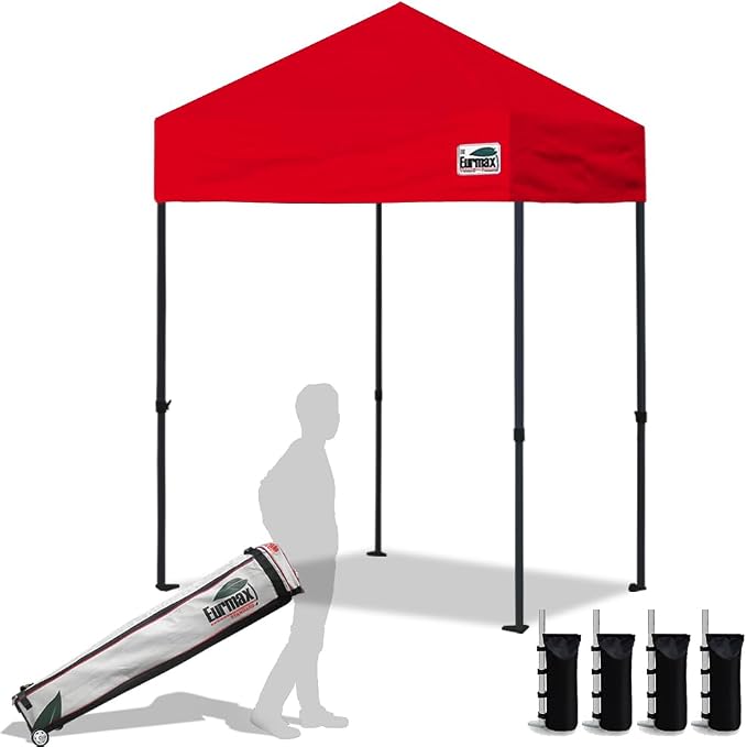 Eurmax USA 5'x5' Pop Up Canopy Tent Commercial Instant Canopies by Eurmax
