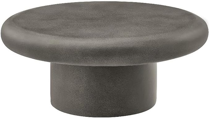 Modway Argos Round Concrete Coffee Table in Gray by Modway