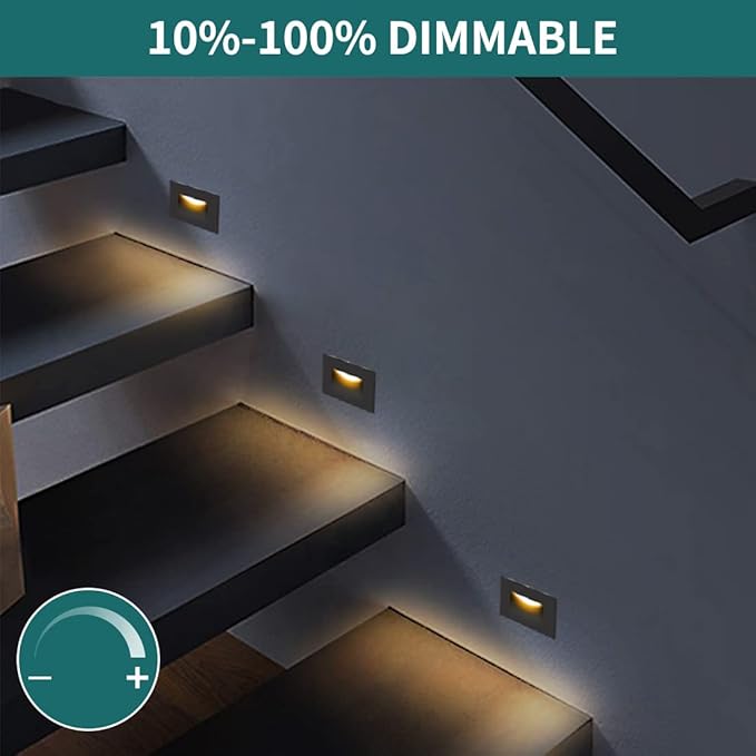 kadision 120V Dimmable LED Step Lights, 3000K/4000K/5000K Selectable, 3.5W - Image 4