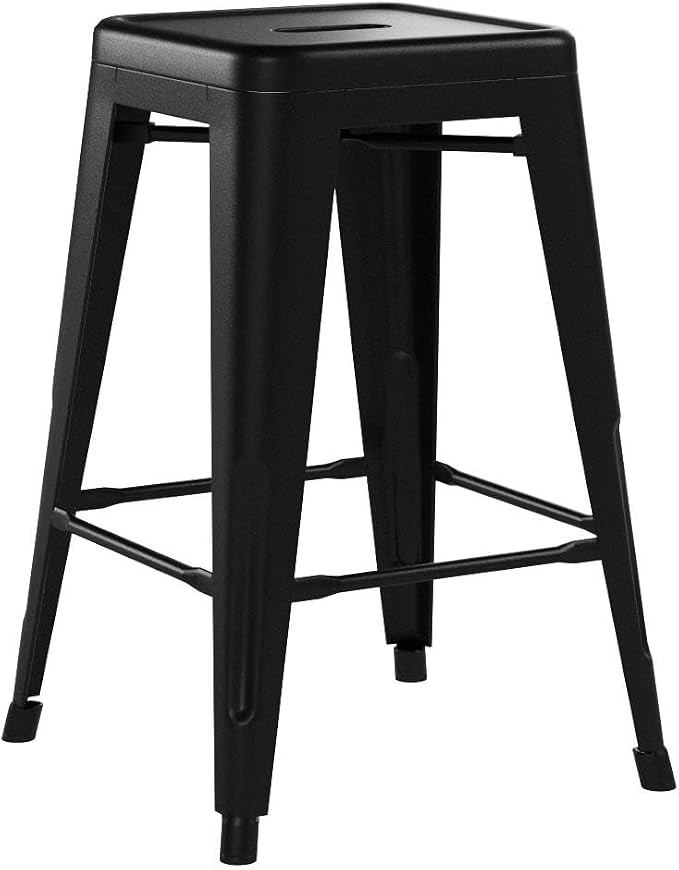 Furmax 24 Inch Metal Bar Stools Set of 4, Counter Height Bar Stools Height High - Image 6