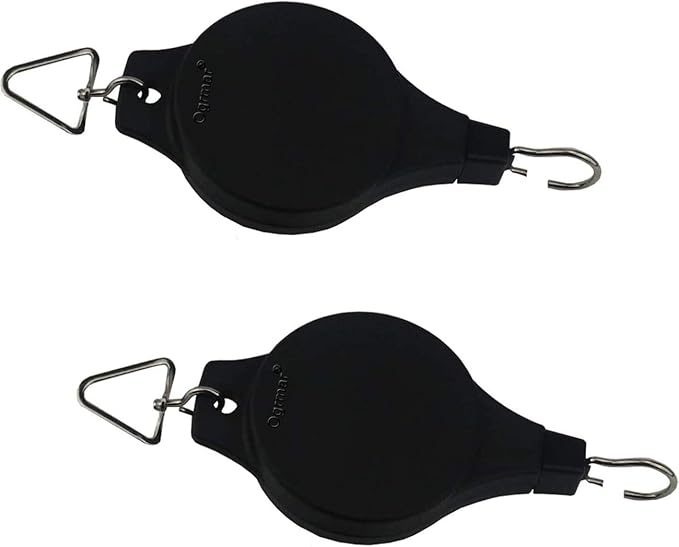 Ogrmar 2PCS Plant Pulley Retractable Pulley Plant Hanger Hanging Flower Basket by Ogrmar