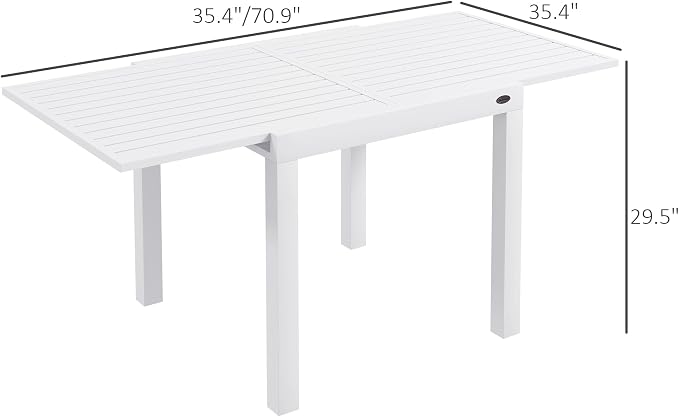 Outsunny Expandable Patio Dining Table - Image 3