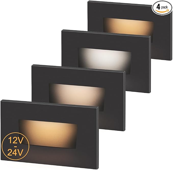 kadision 3 Color Low Voltage 12V-24V LED Step Lights Indoor and Outdoor by kadision