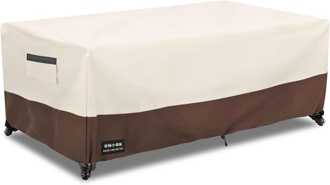 Outdoor Patio Coffee Table Cover, 600D Waterproof Heavy Duty Outdoor Table Cover by UNARK
