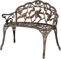 38.5" Outdoor Garden Bench, Patio Furniture Cast Aluminum Outdoor Bench by Unknown