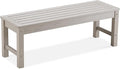 Psilvam Outdoor Bench, Two Person Poly Lumber Porch Bench, Weatherproof Garden by PsilvamGardenFurniture